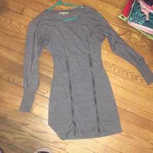 Long sleeve gray dress